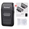 Kemei Rechargeable Cordless Shaver for Men Twin Blade Reciprocating Beard Razor Face Care Multifunction Strong Trimmer KM-1102