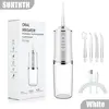 Portable Dental Water Flosser Oral Irrigator USB Rechargeable Water Floss Jet Tooth Pick 4 Tips 220ml Mouth Washing Machine