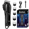 KEMEI ADJUSTABLE HAIR CLIPPER FOR MEN PROFESSIONAL HAIR TRIMMER ELECTRIC CORDLESS BEARD HAIR CUTTING MACHINE USB RECHARGEABLE