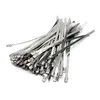 10/20pcs Stainless Steel Metal Cable Ties Tie Zip Wrap Exhaust Heat Straps Induction Pipe 4.6mm Width 100-700mm 304 Material