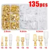 2.8/4.8/6.3mm Wire Crimp Terminals Kit Copper Male Female Wire Spade Connectors with Insulated Sleeve Electrical Conector Box