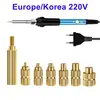 Heat Set Insert Soldering Iron Tip Head M2 M2.5 M3 M4 M5 M6 Hot Melt Insets Nut Brass Embedded Thread Insertion Kit For Plastic