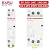EARU 2P AC 110V 220V 50/60Hz 16A 20A 25A 32A 50A 40A 63A Din Rail Household Modular Contactor Switch Controller for Smart Hotel