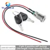 1PCS 12mm Zinc Alloy Electronic Key Switch With 2 Keys ON OFF Phone Lock Security Power Button Tubular Terminals 2 Position 1A