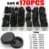 170/200/400pcs Rubber Grommet Assortment Firewall Hole Electrical Wire Grommet Gasket Kit for Wire Plug and Cable 7-25mm o ring