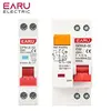 EARU 18MM 36MM RCBO 1P+N 230V 6/10/16/25/32/40/50/63A Residual Current Circuit Breaker Over and Short Current Leakage Protection