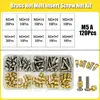 Insert M1.4 M1.6 M2 M2.5 M3 M4 M5 M6 Brass Heat Threaded Insert Nut and Stainless Steel Screw Set Knurled Hot Melt Embedded Nut