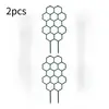 2pcsHoneycomb Design Plant Trellis, Rustproof Plastic Support for Potted Vines and Flowers, Indoor Outdoor Garden Climbing Frame