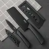 Kitchen knife set, including cleaver, chef's knife, and fruit knife, with knife block, suitable for peeling meat and vegetables