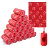 Photodegradable Dog Feces Bag with Strawberry Fragrance, Leak Proof Pet Feces Bag, Outdoor Small Garbage Bag
