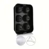 6-Grid Ice Silicone Cube Mold Tray DIY Freeze Ice Maker Creative Ice Cube Mold Barware Tools Perfect for Freezer, Cocktail
