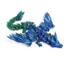 15cm 3D Printed Dragon Movable Wings Office Desktop Accessory Creative Home Decor Perfect Christmas Present Holiday Gift Toy