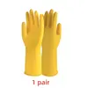 1Pair Lengthen Dishwashing Cleaning Silicone Gloves Rubber Dish Washing Glove Scrubber  for Household Kitchen Clean Tool