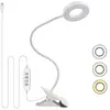 48 LED USB Book Light Clip Desk Lamp Reading Light with 3 Color Mode 10 Brightness Dimmer 360° Flexible Gooseneck Bed Night Lamp