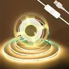 5V COB LED Strip Light Self-adhesive USB Flexible LED Tape with Switch High Density Linear Lighting for Kitchen Cabinet Bedroom