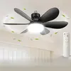 Color Lights Dimmable Lamp for Living Room Home Decor E27 Base LED Ceiling Fan Light with Remote Control 85V-265V Voltage