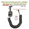 3-Piece Bathroom Flushing Set, Stainless Steel Handheld Cleaning Spray Gun, 2M, 3M, 5M Extension Pipes, and Wall Mounted Base