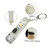 Mini Keychain Flashlight Type-C Fast Charging IP66 Waterproof Torch Lamp With Magnet Multifunction Warning Camping Flashlight