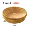 50/100/200Pcs Air Fryer Baking Paper Non-Stick Airfryer Baking Papers Round Air-Fryer Paper Liners Paper Kitchen Accessories
