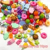 Randomly Mix 10/20pcs Colorful Resin Charms Cute Imitation Animal Fruit Food Series Pendants For DIY Jewelry Making Accessories