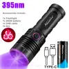 60W High Power 365nm UV Flashlight Blacklight Rechargeable Curing Cat Dog Stain Marker Ore Money Scorpion Fluorescent Check Lamp