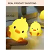 Duck Night Light Bedroom Decoration Cute Cartoon Animal Night Light Christmas Gifts For Kids Room Bedside Sleeping Lamp
