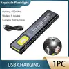 Powerful LED COB Flashlight USB Rechargeable Portable Mini Torch Pocket Lantern Outdoor Emergency Camping Work Light With Magnet