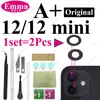 1 Set Original Sapphire Back Camera Lens Glass for iPhone 15 14 13 12 11 Pro Max Plus Mini with Adhesive Repair Tools Kit