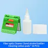 COMPTYCO A-07 Optical Fiber Core Wiping Clip FTTH Cleaning Tool Fiber Optic Cleaner With Cleaner Cotton/Alcohol Storage Bottle