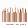 10Pcs Soldering Iron Tip Pure Copper 900M Soldering Iron Head Set Inside Hot Bare Copper Electric Soldering Iron Welding Tools