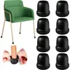 8PCS Chair Leg Floor Protectors Round Silicone Furniture Leg Foot Covers Table Feet Cups For Hardwood Floors Thick Wrap Felt Pad