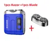 Mini Electric Smart Shaver Household Car Shaver Digital Display Dual Blade Rechargeable Shaver Powerful Beard Trimmer Tool