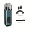 Men's Nose Hair Trimmer USB Rechargeable Electric Nose Ear Hair Clipper LED Display Portable Grooming Tool