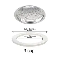 1 Set Coffee Gasket Seal for Coffee Espresso Moka Stove Pot Top Silicone Rubber Seal Espresso Makers Coffee Parts