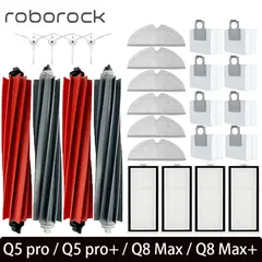 For Roborock Q8 Max, Q8 Max+, Q5 Pro, Q5 Pro+ Replacement Parts Accessories Main Side Brush Hepa Filter Mop Dust Bag
