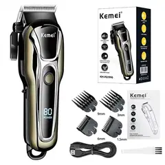 Kemei KM-PG1990A USB Rechargeable Electric Hair Clipper Professional Cordless Men Hair Trimmer Men's Hair Cutting Machine Barber