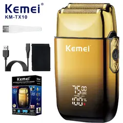 Kemei TX10 Electric Shaver Hair Rechargeable Beard Foil Razor For Men Bald Head Shaving for Men Machine