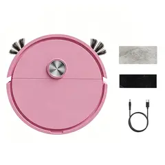 3 In 1 Compact Car Robot Vacuum Lightweight Smart Cleaning Machine Automatic Obstacle Avoidance for Pet Hair&Hard Floor&Carpet