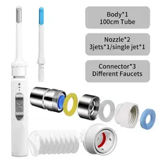 New Faucet Oral Irrigator Dental Water Flosser Non-electric Cordless Teeth Cleaner Water Jet for Teeth Water Pressure Adjustable