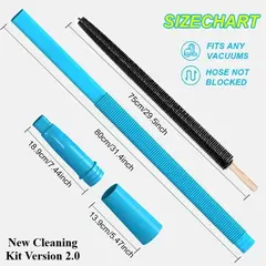 1Set Dryer Vent Cleaner Kit-Ideal for Laundry Vent Cleaning,Dryer Lint Brush and Vacuum Hose Attachment with Universal Connector