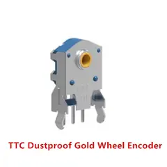TTC Dustproof Decoder 7/8/9/10/11/12/13/14/15/16mm Rotary Mouse Scroll Gold Silver Wheel Encoder 1.74mm Hole 20-40g For PC Mouse