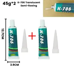 Silicone Industrial Adhesive 45g K-703 704 705 706 RTV Silicone Rubber Black White Transparent Electronic Component Sealing Glue