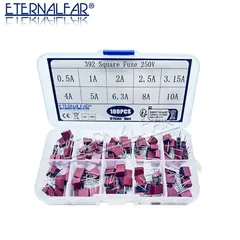 Square Fuse T50MA T500MA T1A T2.5A T3.15A T4A T5A T6.3A T8A T10A 250V 392 Plastic T2A LCD TV Power Board Commonly Water Purifier