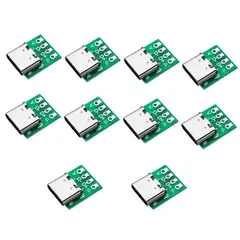 10/5Pcs TYPE C USB 3.1 Type C Connector 16 Pin Test PCB Board Plate Adapter Socket For Data Line Wire Cable Transfer