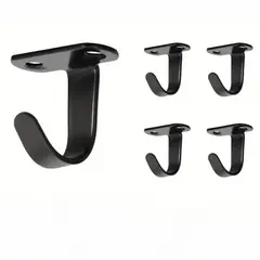 5Pcs Stainless Steel Screw Mounted Ceiling Hooks, Under-Shelf Towel, Heavy Duty Hanger For Bathroom Cabinet Garage