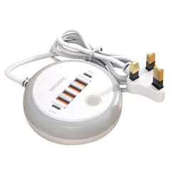 50W USB Type C Fast Charging Charger Multi Ports Power Strip For iPhone Samsung Xiaomi Huawei Phone Adapter Quick Charge Station