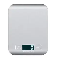 Digital Kitchen Scale 10/5kg-1g LED Display Stainless Steel Panel Electronic Scales for Home Food Snacks Weighing Baking Tools