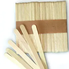 Silicone Easy Cream Wooden Sticks For Ice Cream Bars, Set Of 100
