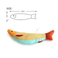Cat Toys Fish,Teeth Grinding Catnip Toys,Soft and Durable,Kitten Toys Interactive Sounding Cat Chew Bite Plush Toys Cat Supplie