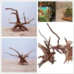 Natural Tree Trunk Driftwood Aquarium Fish Tank Reptile Cylinder Roots Plant Wood Decoration Ornament Accessory Aquarium Plants